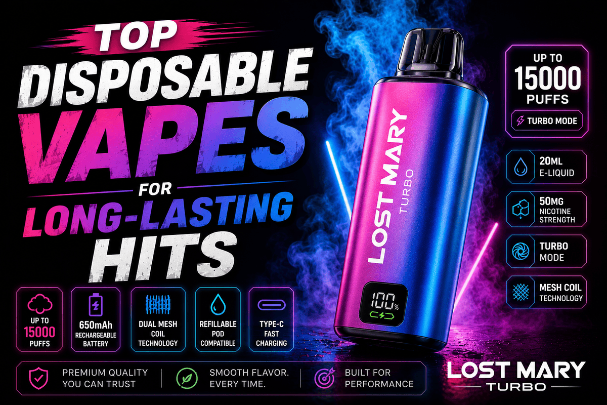 Top Disposable Vapes for Long-Lasting Hits
